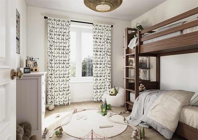 Dino Land, Fossil Grey - Made to Measure Curtains - Image 7